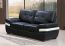 Echtleder Premium Couch Napoli, Set (2-und 3-Sitz Sofa), Farbe: Onyx-Schwarz