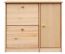 Schuhschrank Schuhkommode Holz massiv, Farbe: Natur 80x90x30 cm, für Garderobe, Vorzimmer, Flur