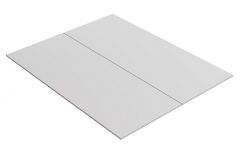 Bodenplatte für Doppelbett, 2-teilig, Farbe: Weiß - Abmessungen: 89,20 x 201 cm (B x L)