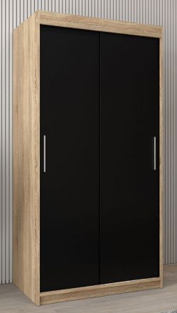 Schiebetürenschrank / Kleiderschrank Bisaurin 1A, Farbe: Eiche Sonoma / Wenge - Abmessungen: 200 x 100 x 62 cm ( H x B x T)