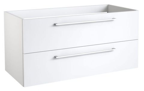 Waschtischunterschrank Rajkot 58, Farbe: Weiß glänzend – 50 x 99 x 45 cm (H x B x T)