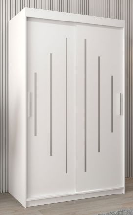 Schiebetürenschrank / Kleiderschrank Pilatus 02, Farbe: Weiß matt - Abmessungen: 200 x 120 x 62 cm (H x B x T)