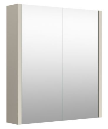 Badezimmer - Spiegelschrank Noida 01, Farbe: Beige – 65 x 58 x 12 cm (H x B x T)