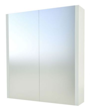 Bad - Spiegelschrank Bidar 10, Farbe: Weiß glänzend – 65 x 75 x 12 cm (H x B x T)