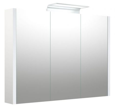 Bad - Spiegelschrank Bidar 25, Farbe: Weiß glänzend – 65 x 90 x 12 cm (H x B x T)