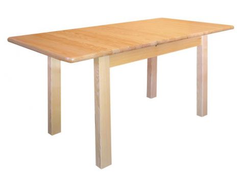 Tisch ausziehbar Kiefer massiv Vollholz natur Junco 236B (eckig) - Abmessung 80 x 140 / 170 / 200 cm