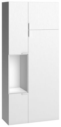 Drehtürenschrank / Kleiderschrank Minnea 10, Farbe: Weiß - Abmessungen: 206 x 92 x 42 cm (H x B x T)