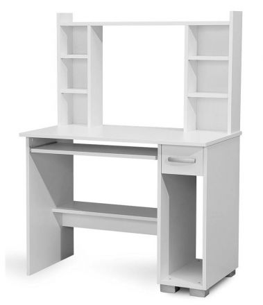 Schreibtisch Pilas 03, Farbe: Weiß - 136 x 100 x 55 cm (H x B x T)
