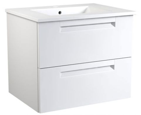 Waschtischunterschrank Purina 13, Farbe: Weiß matt – 50 x 61 x 39 cm (H x B x T)