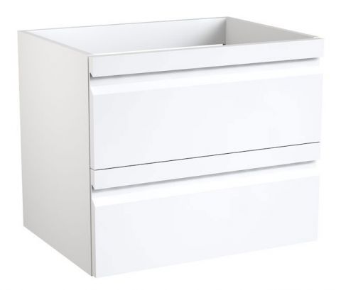 Waschtischunterschrank Bikaner 02, Farbe: Weiß glänzend – 50 x 59 x 45 cm (H x B x T)