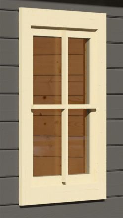 Fenster für 38 mm Häuser inkl. D/K-Beschlag AKTION elfenbeinweiß