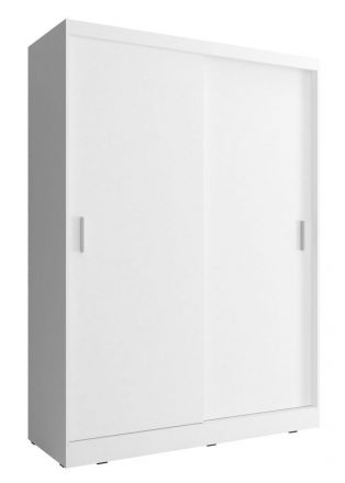 Neutraler Kleiderschrank mit genügend Stauraum Bickleigh 01, Farbe: Weiß - Abmessungen: 200 x 130 x 62 cm (H x B x T), mit fünf Fächern