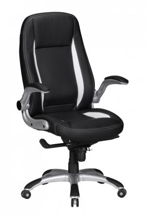 Comfort Bürostuhl Apolo 50, Farbe: Schwarz / Weiß, im sportlichen Design