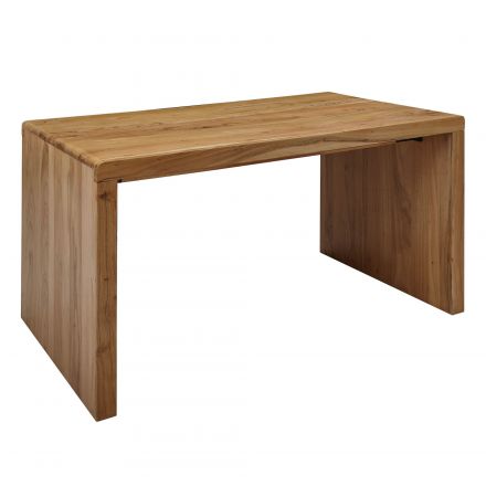 Schreibtisch aus Akazie Massivholz, Farbe: Akazie - Abmessungen: 80 x 140 cm (B x T), mit schöner natürlicher Holzmaserung