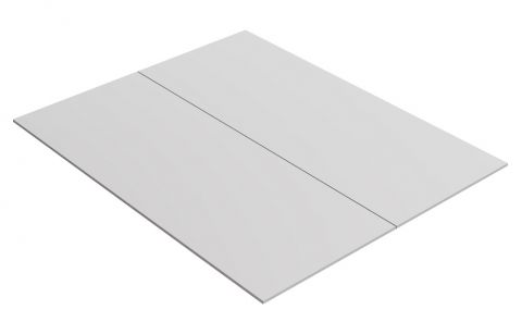 Bodenplatte für Doppelbett, 2-teilig, Farbe: Weiß - Abmessungen: 82,20 x 204 cm (B x L)