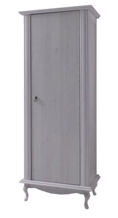 Drehtürenschrank / Kleiderschrank Bignona 03, Farbe: Kiefer weiß - 196 x 75 x 57 cm (H x B x T)