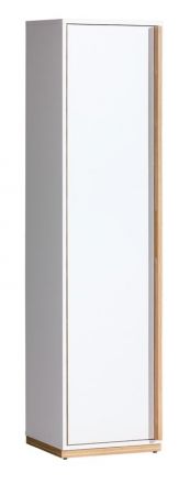 Drehtürenschrank / Kleiderschrank Lefua 12, Farbe: Weiß / Nussfarben - Abmessungen: 163 x 41 x 39 cm (H x B x T)