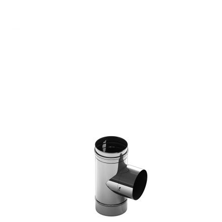 Einwandiger feuchtigkeits- unempfindlicher Rauchgasanschluss 90º Klix  - Durchmesser: 115 mm
