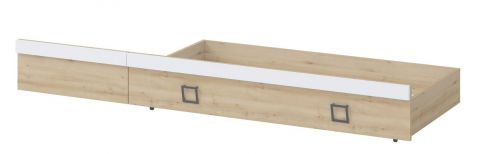 Schublade für Bett Benjamin, Farbe: Buche / Weiß - 27 x 74 x 138 cm (H x B x L)