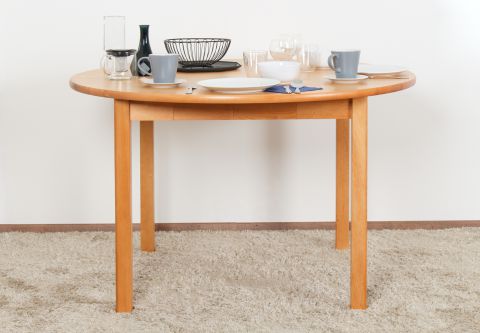 Tisch Kiefer massiv Vollholz Erlefarben Junco 235B (rund) - Durchmesser: 120 cm