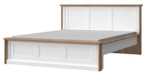 Doppelbett Lotofaga 23, Farbe: Weiß / Walnuss - Liegefläche: 180 x 200 cm (B x L)