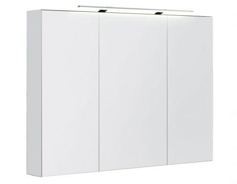 Badezimmer - Spiegelschrank Varanasi 13, Farbe: Weiß glänzend – 70 x 100 x 13 cm (H x B x T)