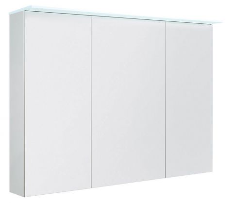 Badezimmer - Spiegelschrank Siliguri 13, Farbe: Weiß glänzend – 70 x 100 x 13 cm (H x B x T)