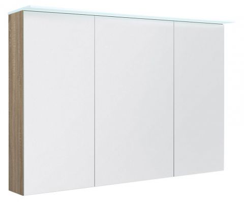 Badezimmer - Spiegelschrank Siliguri 27, Farbe: Eiche – 70 x 120 x 13 cm (H x B x T)