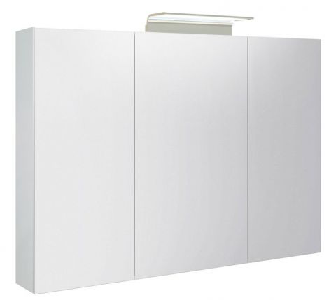 Badezimmer - Spiegelschrank Belgaum 18, Farbe: Weiß glänzend – 70 x 100 x 13 cm (H x B x T)