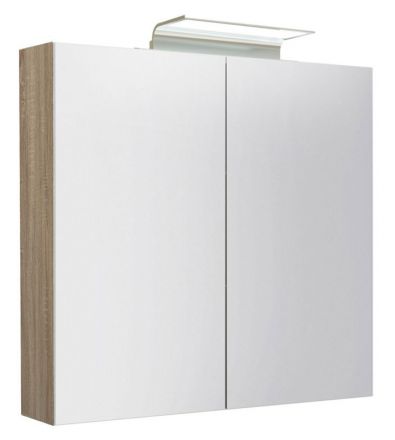 Badezimmer - Spiegelschrank Belgaum 14, Farbe: Eiche – 70 x 80 x 13 cm (H x B x T)
