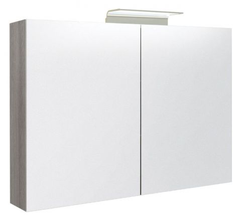 Badezimmer - Spiegelschrank Belgaum 27, Farbe: Esche Grau – 70 x 100 x 13 cm (H x B x T)