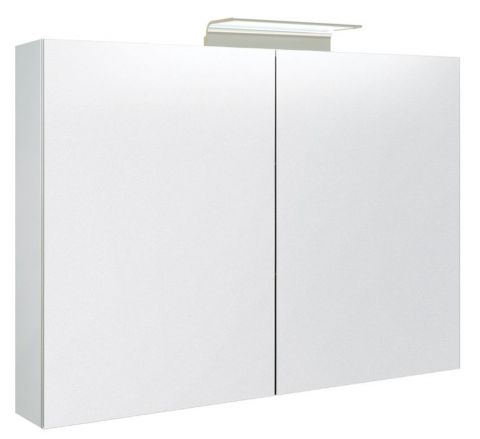 Badezimmer - Spiegelschrank Belgaum 24, Farbe: Weiß glänzend – 70 x 100 x 13 cm (H x B x T)