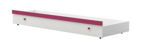Bettkasten für Kinderbett / Jugendbett Lena 01, Farbe: Weiß / Pink - Liegefläche: 80 x 190 cm (B x L)