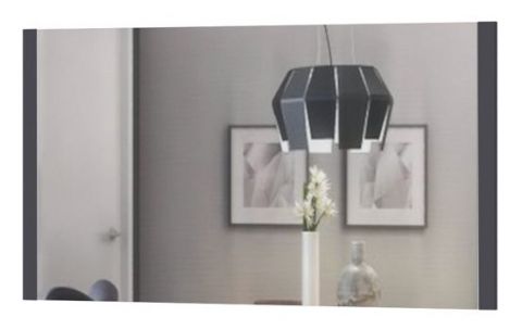 Spiegel Vaitele 18, Farbe: Anthrazit Hochglanz - 65 x 123 x 2 cm (H x B x T)