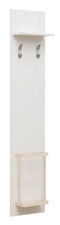 Garderobe Sabadell 05, Farbe: Weiß - 199 x 40 x 31 cm (H x B x T)