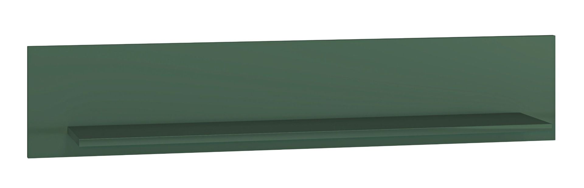 Hängeregal / Wandregal Inari 08, Farbe: Waldgrün - Abmessungen: 23 x 120 x 22 cm (H x B x T)