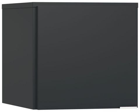 Aufsatz für eintürigen Kleiderschrank Chiflero, Farbe: Schwarz - Abmessungen: 45 x 47 x 57 cm (H x B x T)
