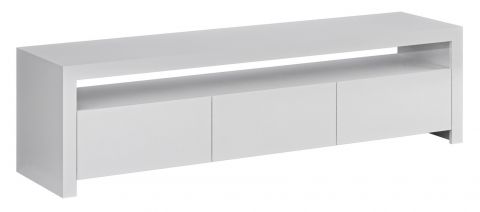 TV-Unterschrank Castelldefels 01, Farbe: Weiß Glanz - Abmessungen: 48 x 180 x 44 cm (H x B x T)