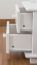 Nachtkommode Kiefer massiv Vollholz weiß lackiert 012 - Abmessung 41 x 42 x 35 cm (H x B x T)