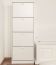 Massivholz-Schuhschrank, Farbe: Weiß 150x58x30 cm