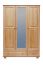 Kleiderschrank Holz natur 019 - Abmessung 190 x 120 x 60 cm (H x B x T)