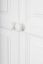 Kleiderschrank Kiefer Vollholz massiv weiß lackiert Junco 08A - Abmessung 195 x 102 x 59 cm