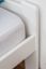 Einzelbett / Gästebett  Kiefer Vollholz massiv weiß lackiert A20, inkl. Lattenrost - Abmessung 90 x 200 cm 