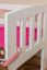 Kinderbett mit Absturzsicherung Kiefer Vollholz massiv weiß lackiert A17, inkl. Lattenrost - Abmessung 70 x 160 cm 