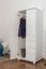 Kleiderschrank Kiefer Vollholz massiv weiß lackiert 009 - Abmessung 190 x 90 x 60 cm (H x B x T)
