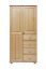 Kleiderschrank Holz natur 009 - Abmessung 190 x 90 x 60 cm (H x B x T)