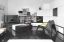 Jugendzimmer - Kommode Marincho 04, 2-teilig, Farbe: Weiß / Schwarz - Abmessungen: 89 x 107 x 95 cm (H x B x T)