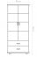 Massivholz-Kleiderschrank Kiefer Natur 195x80x50 cm