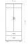 Massivholz-Kleiderschrank Kiefer Natur 195x80x59 cm