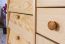 Schuhkommode Schuhschrank Kiefer Holz massiv, Farbe: Natur 80x90x40 cm, Massivholz Schuhschrank
